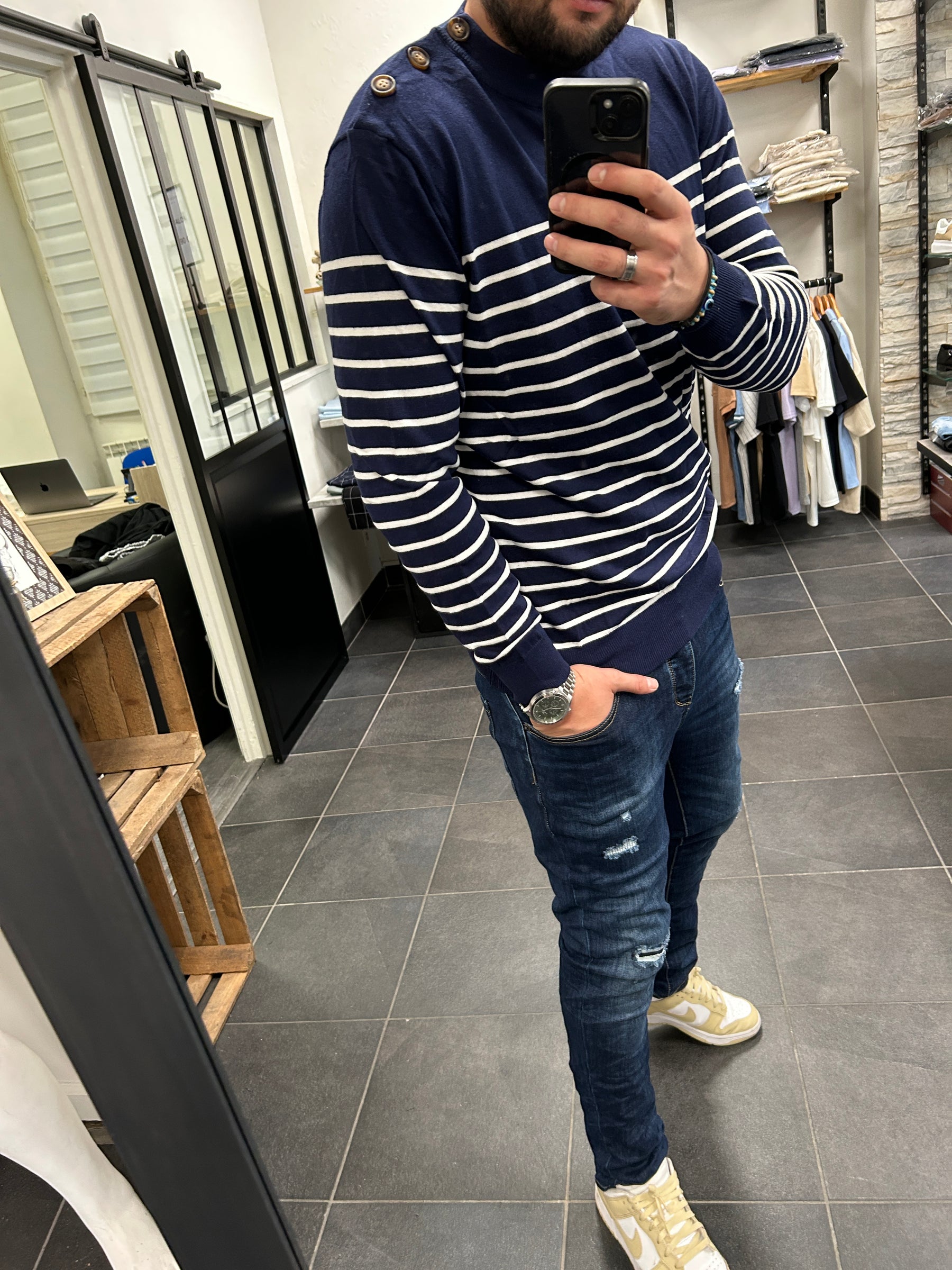 Pull Marinière Marine