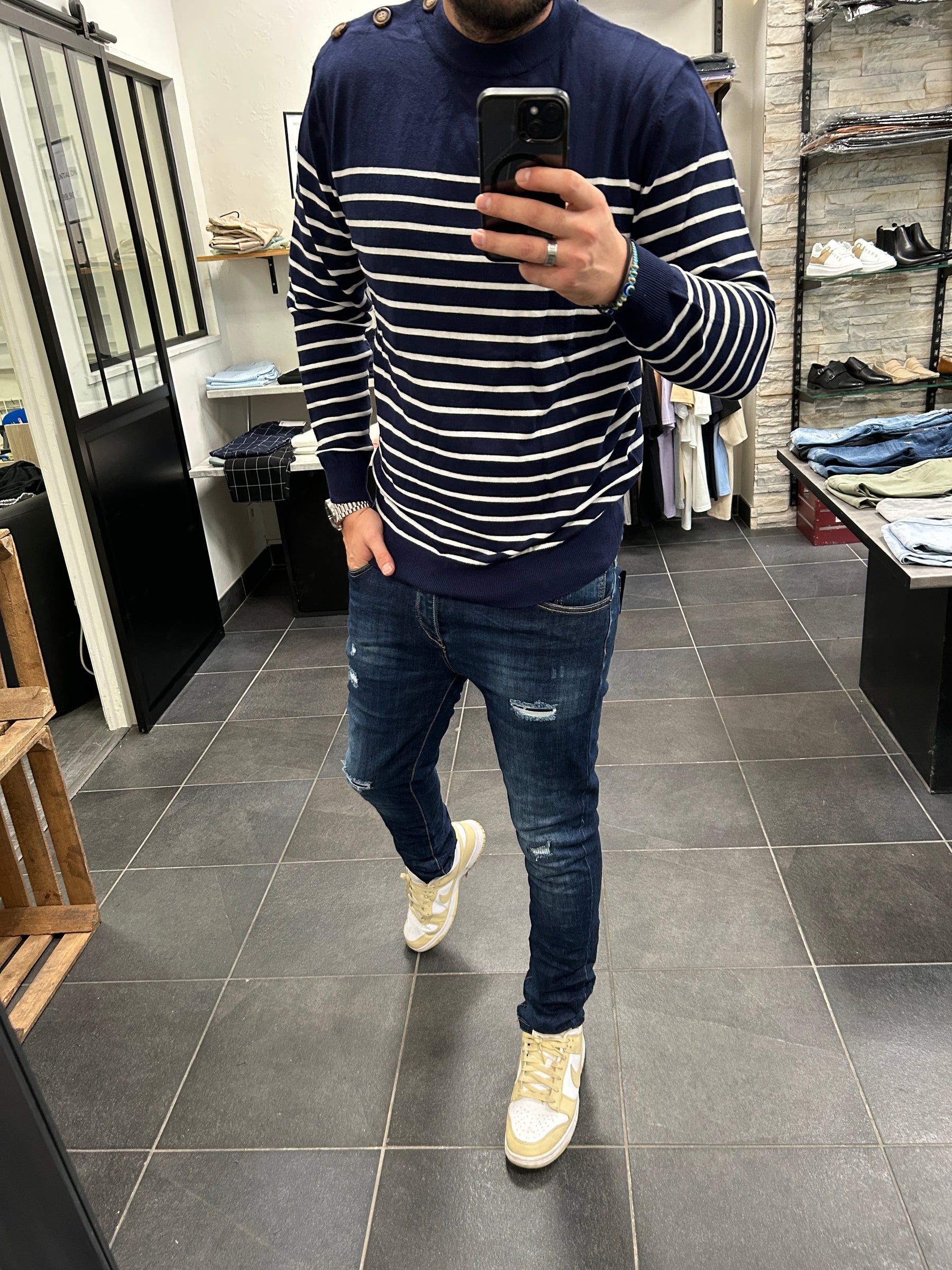 Pull Marinière Marine