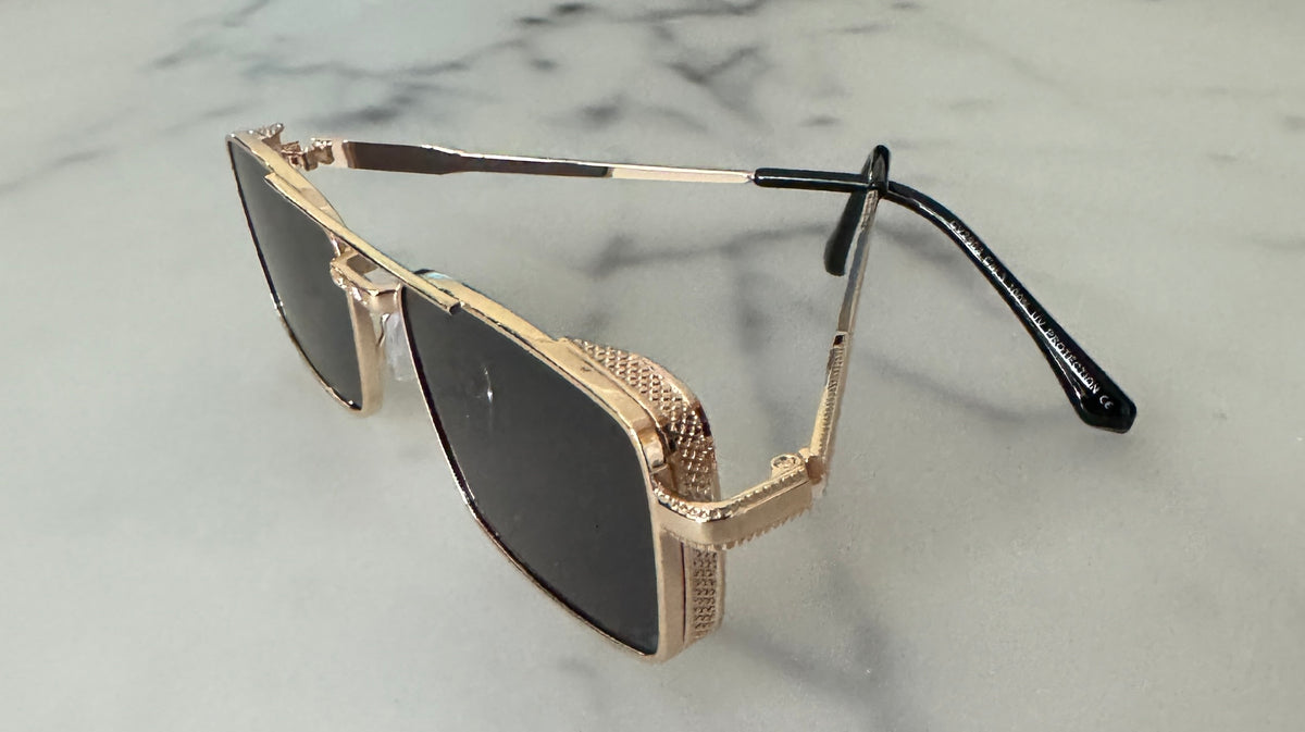 Lunette chic métal gold