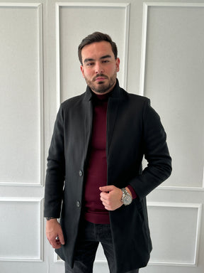 Pull Col Cheminé Bordeaux