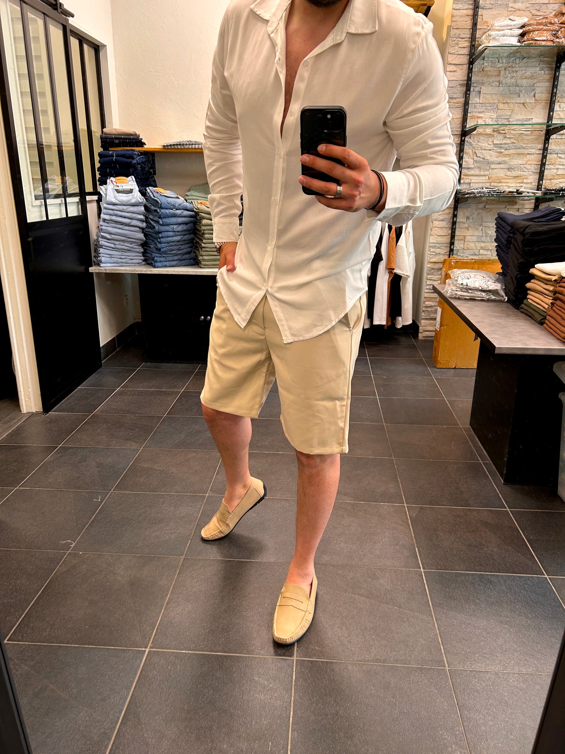 Short bermuda Leger Beige