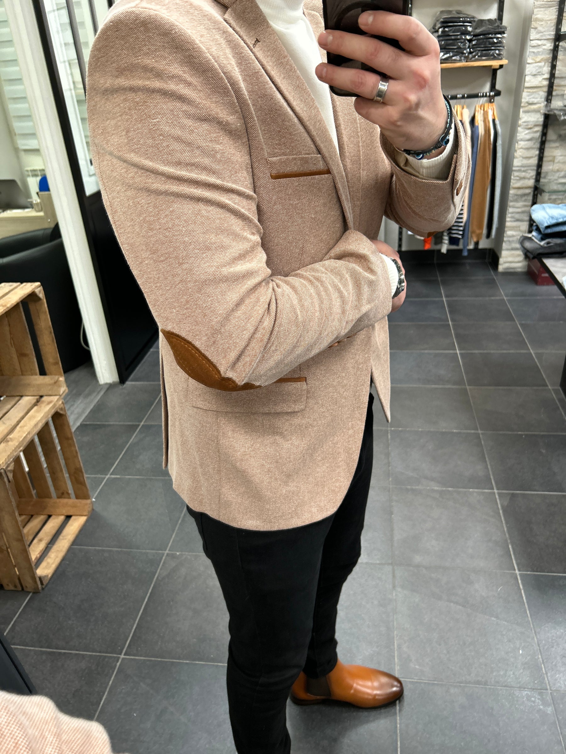 Blazer Camel Motif