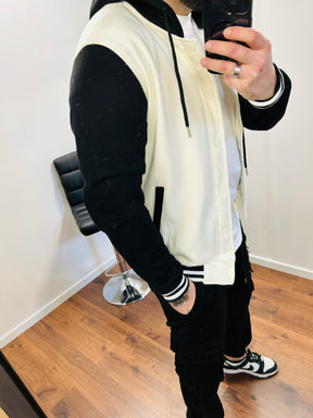 Veste Teddy Capuche Noir