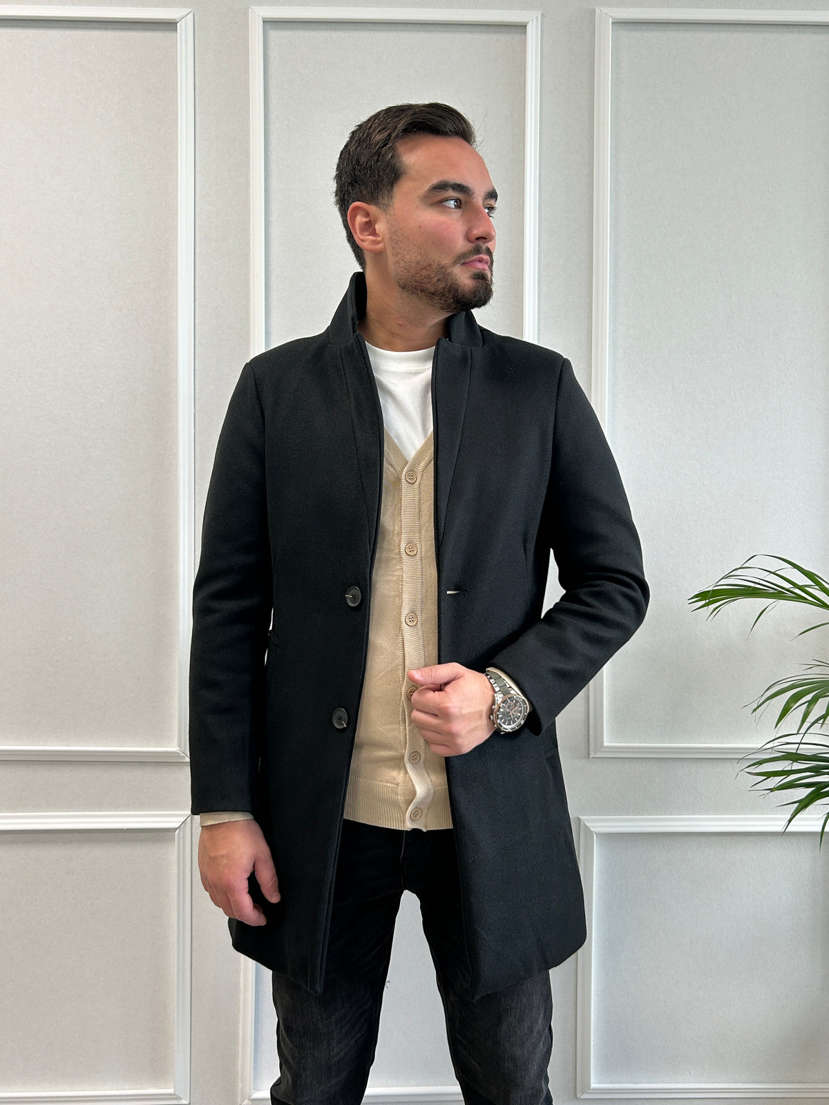 Manteau business noir