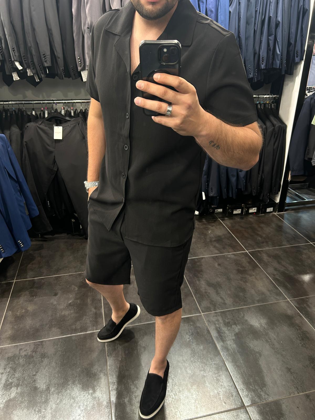 Chemise Ibiza  décontractée Noir