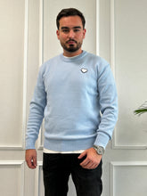 Pull Coeur Maille Ciel