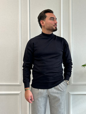 Pull Col Cheminé Marine