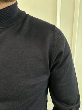 Pull Col Cheminé Marine