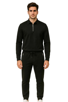 Ensemble Polo Zip et Pantalon décontracté