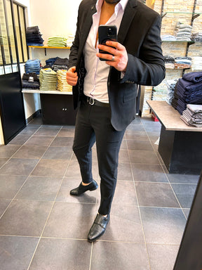 Blazer Noir Bi matière