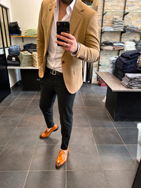 Blazer Beige Coudière ton sur ton